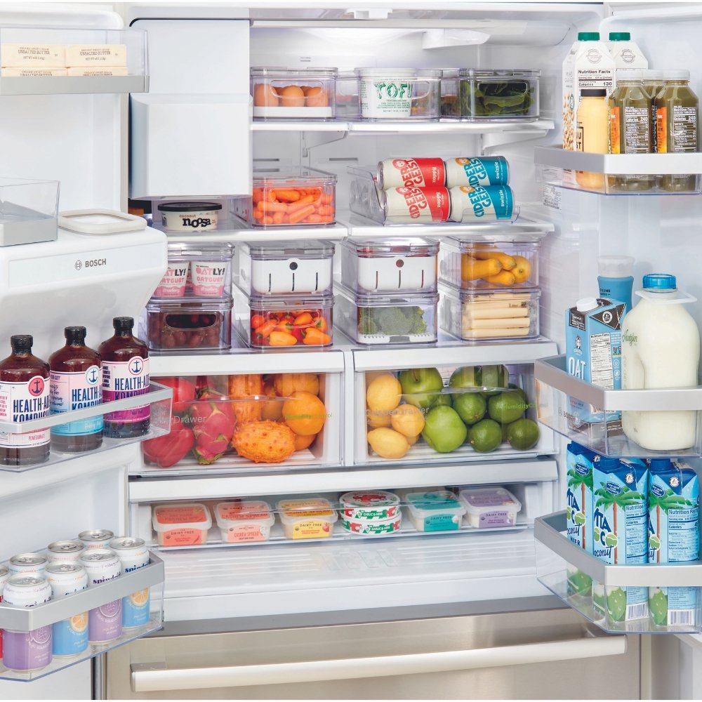 iDesign CRISP - Aufbewahrungsbehälter mit Trennwand KLAR - Klein - BINS AND BOXES